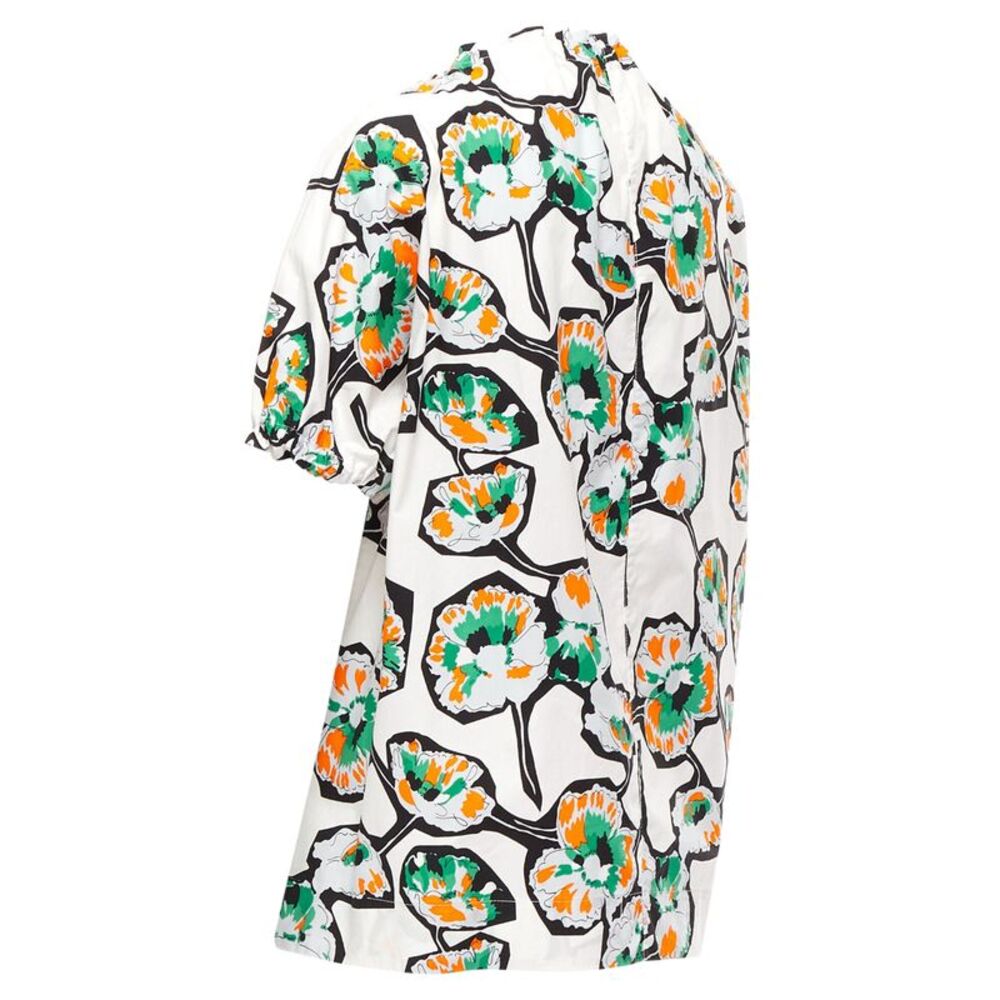 Marni Floral Print Drawstring Loop Toggle Shirt - image 6